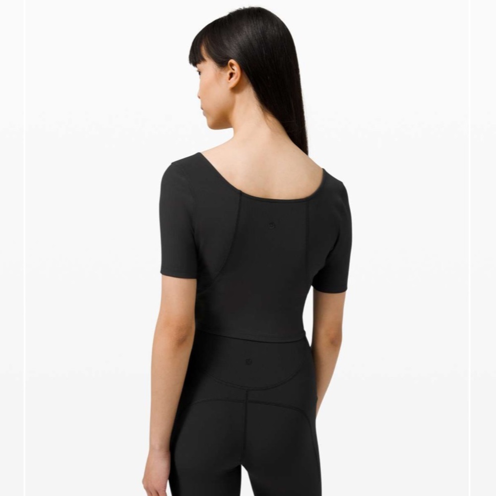 Lululemon Ribbed Contoured V-Neck SS black